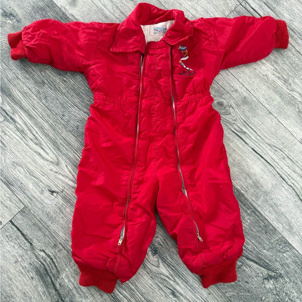 Vintage honeysuckle sears coverall baby snowsuit 6/9